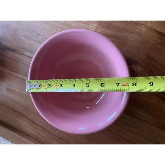 Fiesta HLC USA Set of 2 Serving Bowls Salad Bowls Rose Flamingo Pink 7.62" 8.62" - Picture 7 of 9